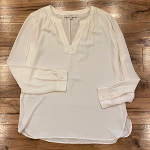 Loft Off White Long Sleeved Blouse- size medium